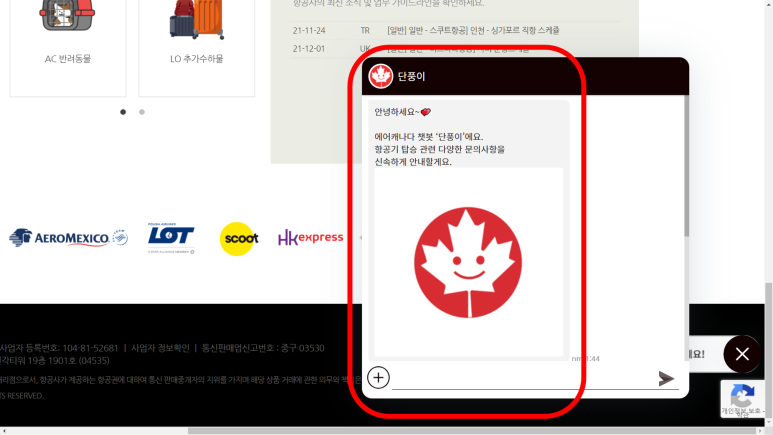 귀여운 AI챗봇, 단풍이